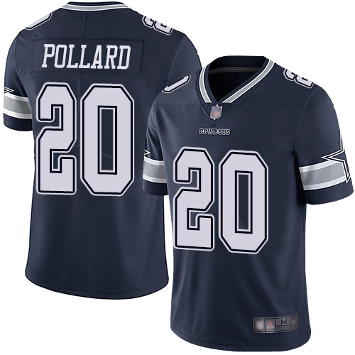 Men Dallas Cowboys Limited Navy Blue Tony Pollard Home #20 Vapor Untouchable NFL Jersey